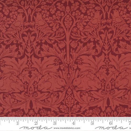 Best of Morris - Hares on red - 100% Cotton fabric