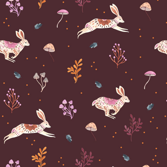 Maple Woods with Rabbits by Sarah Knight