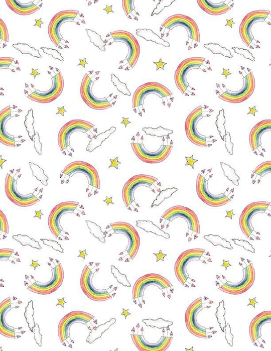Sweet World - Rainbow Toss on White