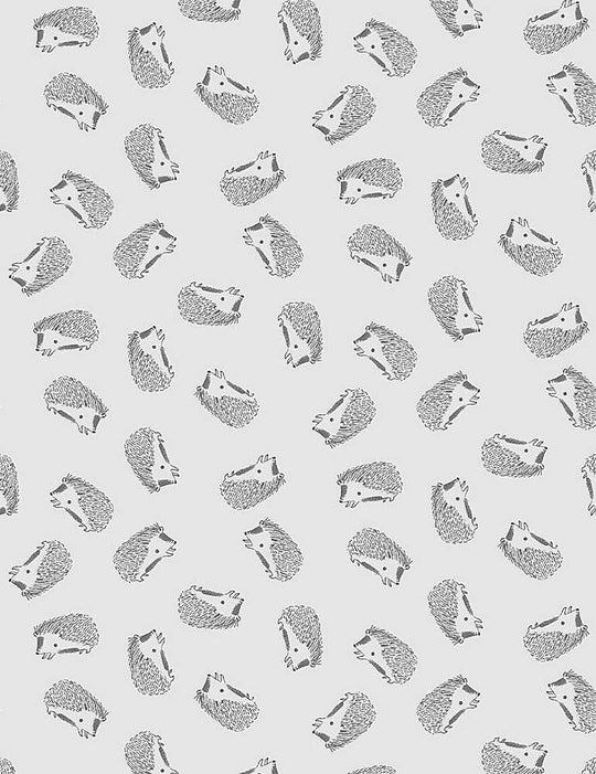 Autumn Journal - tossed hedgehogs - Dear Stella - 100% Cotton fabric