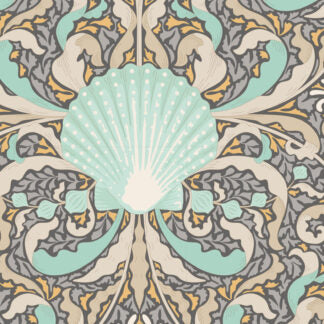 Cotton Beach scallop shell grey