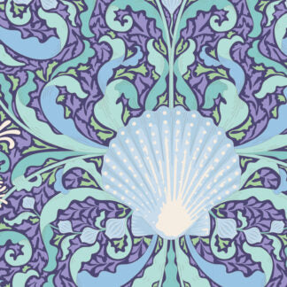 Cotton Beach scallop shell blue