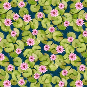 Dockside - Lily Pad Pond - Clothworks - 100% Cotton fabric